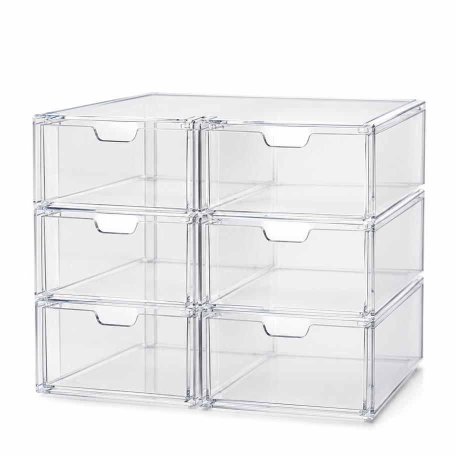 Stackable Acrylic Drawer Bins